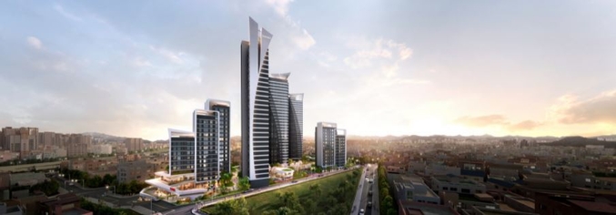 HDC현대산업개발이 서울 관악구 신림동 미성아파트 재건축정비사업을 수주했다. 사진은 완공 후 들어설 아파트 투시도. 이미지 | HDC현대산업개발