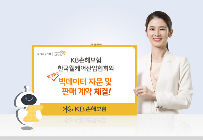 KB손해보험이 한국웰케어산업협회와 손잡고 국내 보험사 중 처음으로 빅데이터 자문·판매 계약을 진행한다고 밝혔다. 사진ㅣKB손해보험