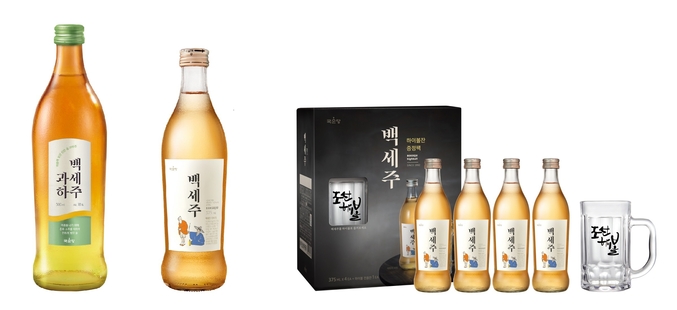국순당이 초복(11일)을 맞아 복날 보양식과 함께 즐기는 ‘복달임 술’로 우리나라 대표 약주인 ‘백세주’를 추천했다. 사진 | 국순당