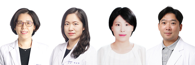 (왼쪽부터) 고대안산병원 내분비내과 김난희, 박소영 교수, 의생명연구센터 김민희, 김재영 교수. 사진 | 고려대학교의료원