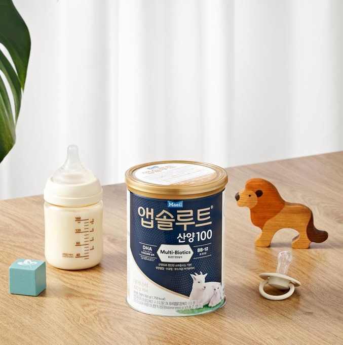 매일유업은 7년만에 산양분유 신제품 ‘앱솔루트 산양100’을 출시했다. 사진 | 매일유업
