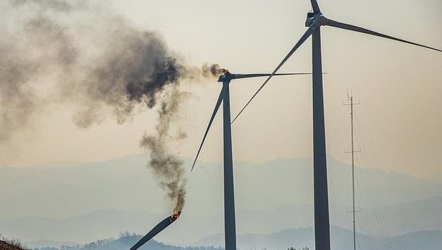 경북 영덕 풍력발전기에서 화재...1명 사망·2명 연락두절