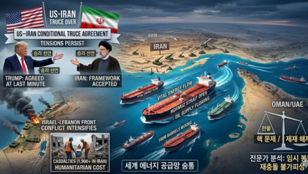 [이란전쟁] 호르무즈해협 열리나…美·이란 ‘조건부 휴전’ 합의속 중동 긴장 여전